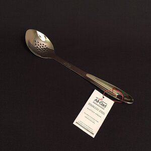 ALL CLAD Large Stainless Steel Slotted Serving Spoon NWT